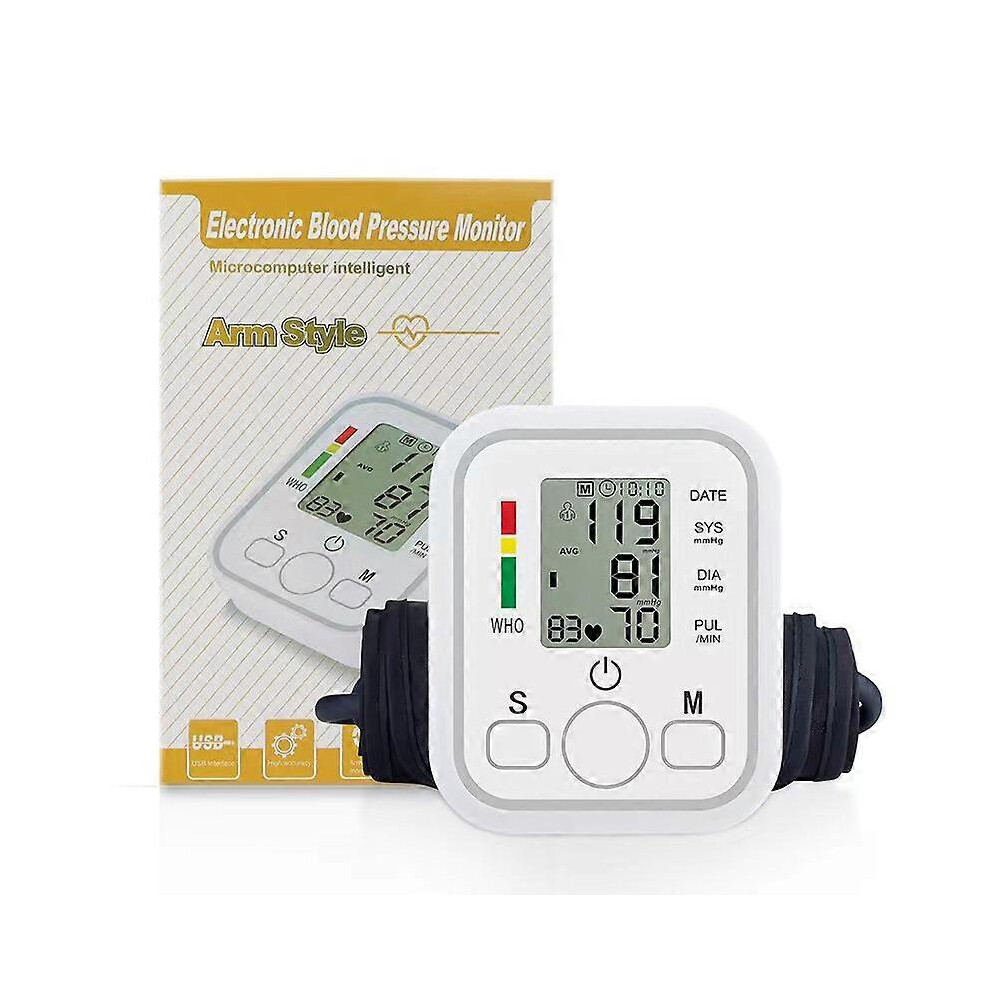 Yellow (Yellow) Digital Blood Pressure Monitor For Home Use - Accurate Upper Arm Cuff, Large Lcd, Memory Function