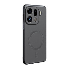 (Grey) Custodia per Oppo Find X9 Pro 5G con cover in pelle, TPU e PC MagSafe