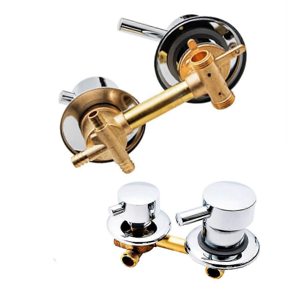 (Intubation-3 Way, 12-12.5Cm) 2/3/4/5 Way Solid Brass Shower Diverter Valve, Hot/Cold Water Mixer Tap For Shower/Bath/Steam Room 5996097098578