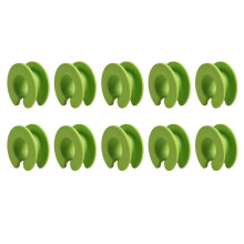 (Green) 10er-Pack windfeste Silikon-Kleiderhaken-Abstandshalter mit Anti-Rutsch-Funktion