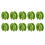 (Green) 10-Pack Windproof Silicone Hanger Hook Spacer Anti-Slip 1