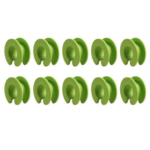 (Green) 10-Pack Windproof Silicone Hanger Hook Spacer Anti-Slip