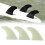SUP Surfbrett Finnen 3er Set Gelb 12