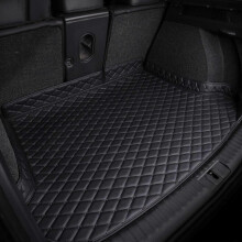 (A Black) Custom Leather Trunk Mat for Porsche Cayenne Coupe, Anti-Scratch Non-Slip Cargo Liner (Red)
