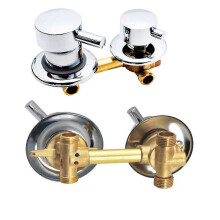 (Thread-2 way, 10cm) Mitigeur thermostatique en laiton massif 2/3/4/5 voies pour douche, bain ou hammam.