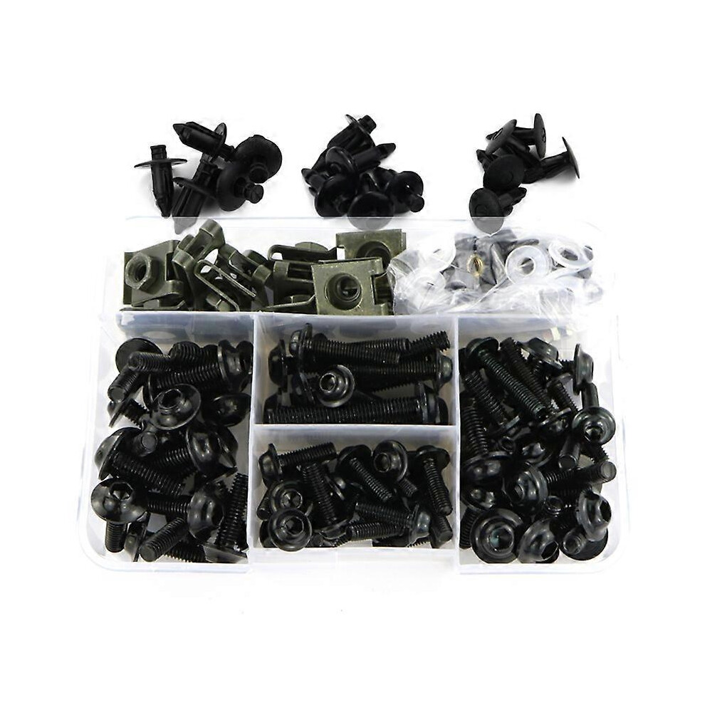 (Black) Honda Cbr600 F F2 F3 F4 F4i 600Rr 900Rr 929Rr 954Rr Rc51 Full Fairing Bolt Kit Fastener Clips Bodywork Screws Black 5996097099025