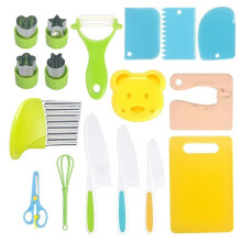 Ensemble de 17 Pièces pour la Cuisine : Ustensiles de Chef en Plastique Adaptés Aux Enfants, Jouets de Cuisine Montessori pour Tout-Petits, Cadeau