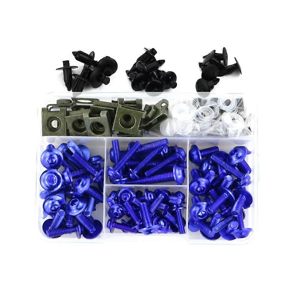 (Blue) Honda Cbr600 F F2 F3 F4 F4i 600Rr 900Rr 929Rr 954Rr Rc51 Full Fairing Bolt Kit Fastener Clips Bodywork Screws Blue 5996097099032