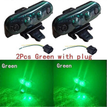 (2x green with plug) 2pcs 24V Volvo FH FM Truck Cab Roof Marker Light, FH13 Top Lamp Oem 82116545 21087346