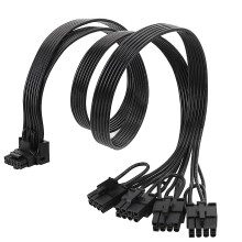 (16Black, 0.8m) PCI-E 5.0 12VHPWR RTX4090 Splitter Extension Cord for Corsair AX760I/AX860
