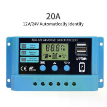 (1PCS 20A) 10A 20A 30A MPPT Solar Charge Controller 12V/24V 50VDC, Colorful Screen for Lithium/LiFePO4/GEL/Lead-Acid