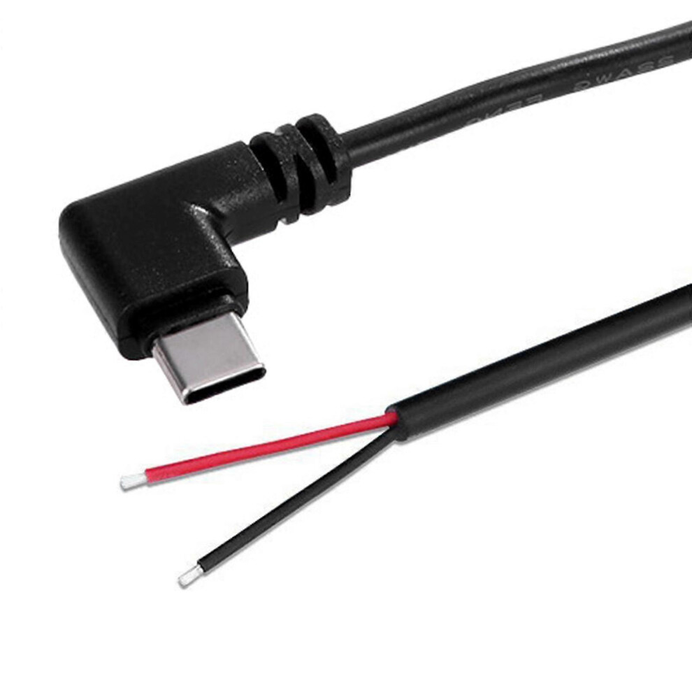 (2M, Elbow) 90 Degree/Straight Usb C To 2 Pin Bare Wire Cable, Type C Male Plug Pigtail 22Awg 26S 5996097096444