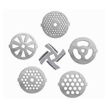 (6 pcs) Ensemble de lames et de grilles en acier inoxydable pour hachoir à viande, couteau croisé 5 mm/7 mm et grille perforée