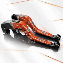(Orange) Kawasaki Ninja 650/ER6N 2017+ Verstellbarer Klapp-Kupplungs-Bremshebelsatz