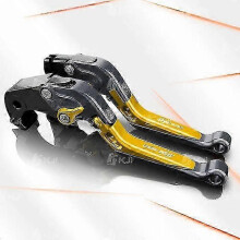 (Grey-Gold) Kawasaki Ninja 650/ER6N 2017+ Verstellbarer Klapp-Kupplungs-Bremshebelsatz