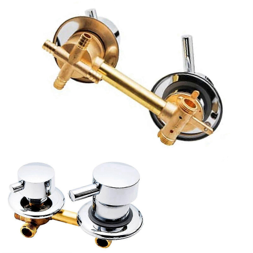 (Intubation-4 Way, 9Cm) 2/3/4/5 Way Solid Brass Shower Diverter Valve, Hot/Cold Water Mixer Tap For Shower/Bath/Steam Room 5996097098592