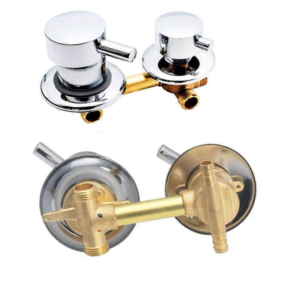 (Intubation-2 Way, 9Cm) 2/3/4/5 Way Solid Brass Shower Diverter Valve, Hot/Cold Water Mixer Tap For Shower/Bath/Steam Room 5996097098516