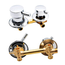 (Thread-3 way, 9cm) 2/3/4/5 Way Solid Brass Shower Diverter Valve, Hot/Cold Water Mixer Tap for Shower/Bath/Steam Room