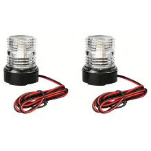 2 Luci di Navigazione A LED per Barche, Ancora, 360, Luce Marina Rotonda per Yacht, Barche A Vela, Luce di Ancoraggio A LED