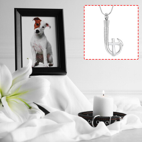Bijoux de crémation pour animaux de compagnie en acier-Argent 1