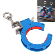 Kabelrinnenrolle 65 mm Klemme Drahtrolle Blau