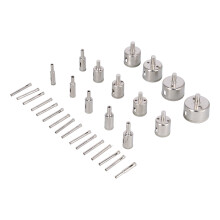 30 Stück Marmor-Lochbohrerset, 8mm–50mm, Schleifmittel + Schnellarbeitsstahl