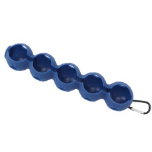 Portable Silicone Golf Ball Holder with Clip – Holds 5 Balls, Blue