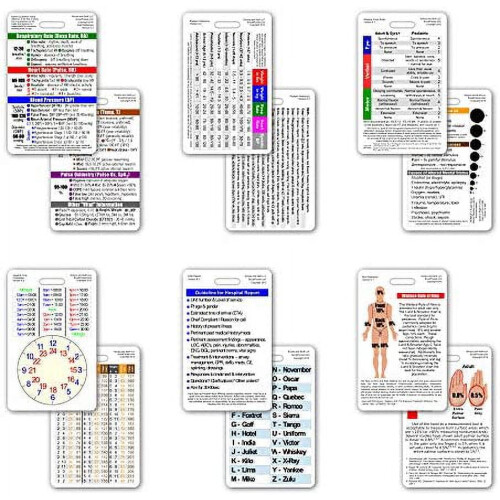 Mini EMT/First Responder Vertical Badge Card Set - 6 Cards$$Office 1