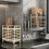 Wall Mounted Stainless Steel Chopsticks-Gray double compartment 4