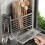 Wall Mounted Stainless Steel Chopsticks-Gray double compartment 7