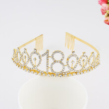 Goldene Strass-Legierungskrone mit Haarkamm