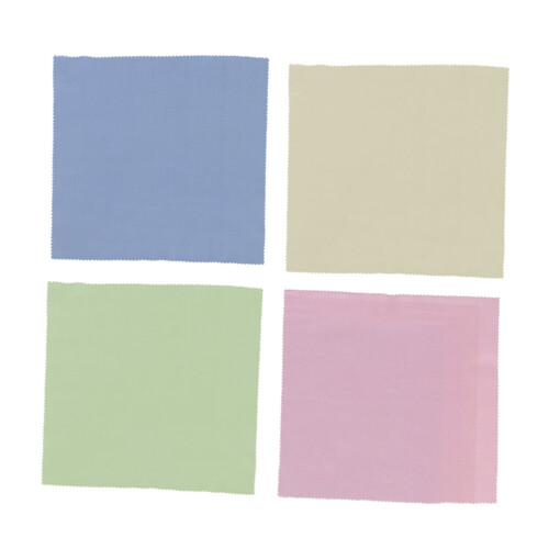 ROSENICE 25Pcs Spectacle Cloth Microfiber Yellow for Camera Lens