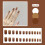 (Standard) Stage Fake Nails - Durable Mid-Length Brown 2