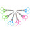 Student Scissors Stainless Steel 6 Pcs Assorted Colors 1