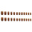 (Standard) Stage Fake Nails - Durable Mid-Length Brown 4