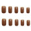 (Standard) Stage Fake Nails - Durable Mid-Length Brown 5