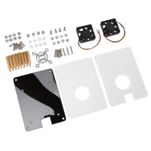 Acrylic Case for RasPi 5 with 30x30x7mm 5V Cooling Fan, Transparent