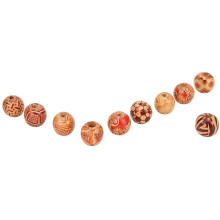 200Pcs 16mm Mixed Color Wood Beads for Jewelry DIY Bracelet Craft
