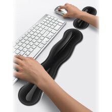 Ergonomic Keyboard Wrist Support and Mouse Wrist Rest Set, Soft Rubber, Clear/Green, for Comfortable Office Use and Gaming