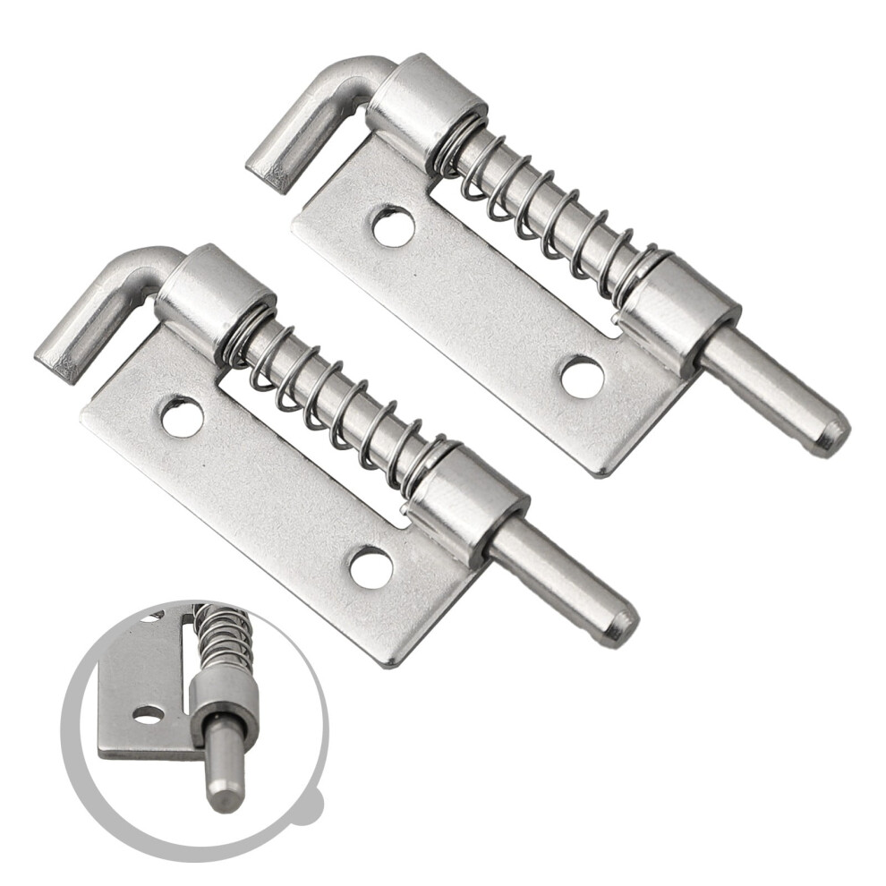 2Pcs Spring Loaded Latches Security Bolt Latch Tone Door Cabinet Hinges 9448483952323