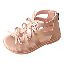 Sommersandaler for småjenter, pustende, flat såle, innendørs og utendørs, tøfler for barn, komfortable, lette strandsko, rosa, 10,5-11 år