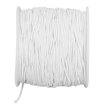 Elastischer Polyesterfaden Weiß 100m für Schmuck & Basteln