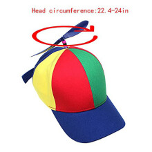 Sports Cotton Baseball Hat with Detachable Spinning Propeller – Funny Novelty Helicopter Hat for Party, Festival & Parade, Multi-color, Compatible