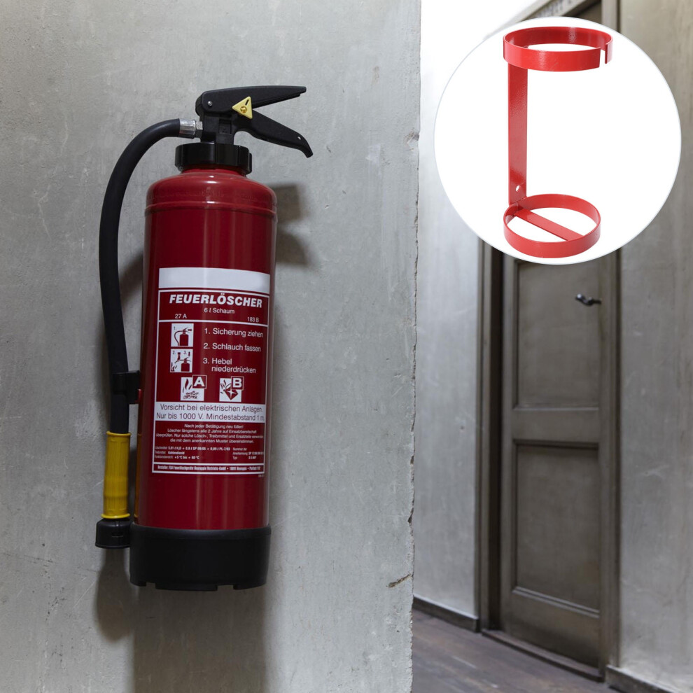 Fire Extinguisher Hanger Red 1Pack 11.2X5.5x5.5in Iron Wall Mounted 9448483368117