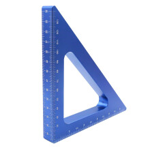 Riglă unghiulară din aliaj de aluminiu de 45 de grade, riglă triunghiulară imperială și metrică pentru atelier de tâmplar, instrument de