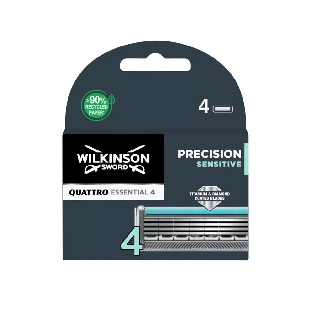 Wilkinson Sword Quattro Essential 4 Precision Sensitive Pack Of 4 Refill