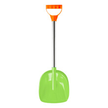 Sneskovl til børn, håndtag i rustfrit stål, 63 cm D-greb, holdbart plastblad til sne, sand, strand og have – kompatibel med børn