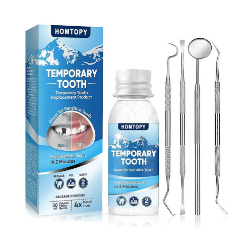 DIY Temporary Tooth Repair Kit with 4 Dental Tools for Broken or Chipped Teeth