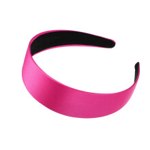 Hair Headband Wide Satin Headband for Women Girl Rose Red 1.57" Wide Headband