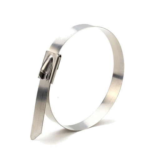 30Pcs Stainless Steel Cable Ties Heat Resistant Silver